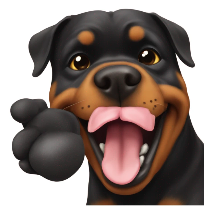 Rottweiler dog sending a kiss sticker