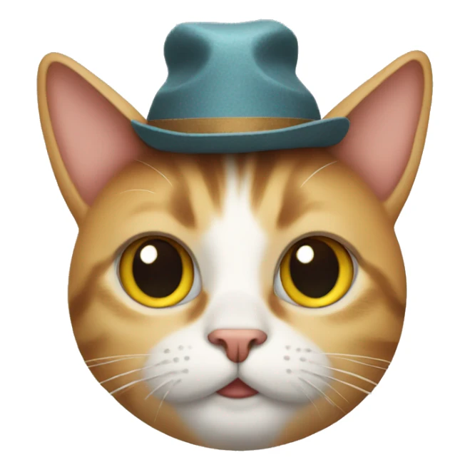 Cat with a hat  sticker