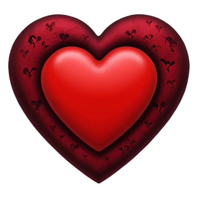 goth themed heart with a dark velvet heart sticker