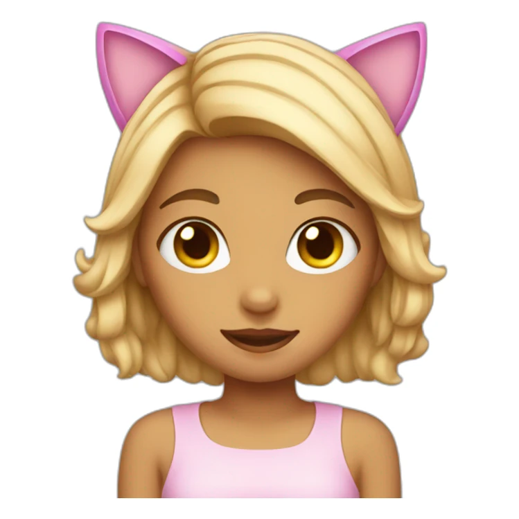 girl with cat ears sticker