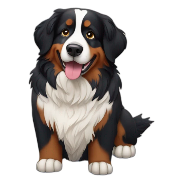 Bernese mountain dog travelling in Lappland sticker
