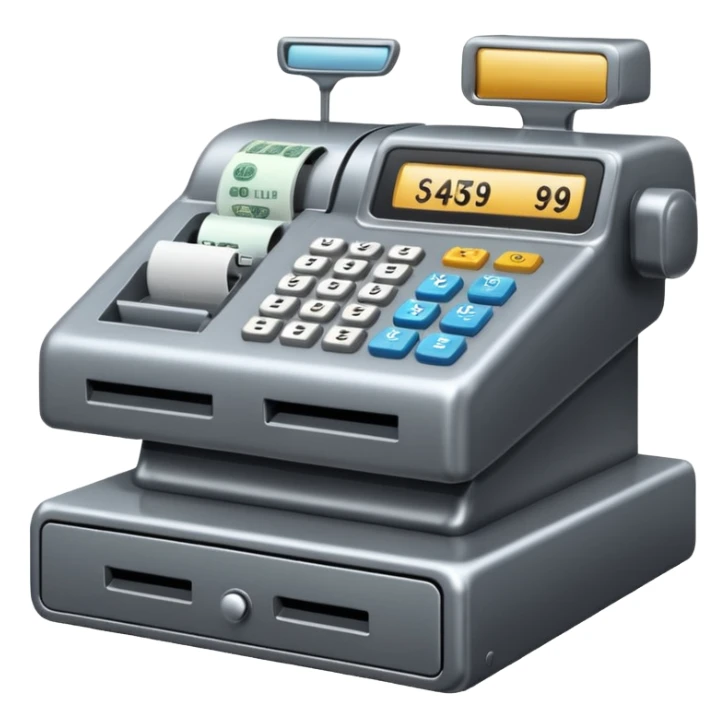 POV of a cash register sticker