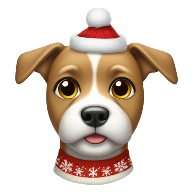 Dog with Christmas sweater  sticker