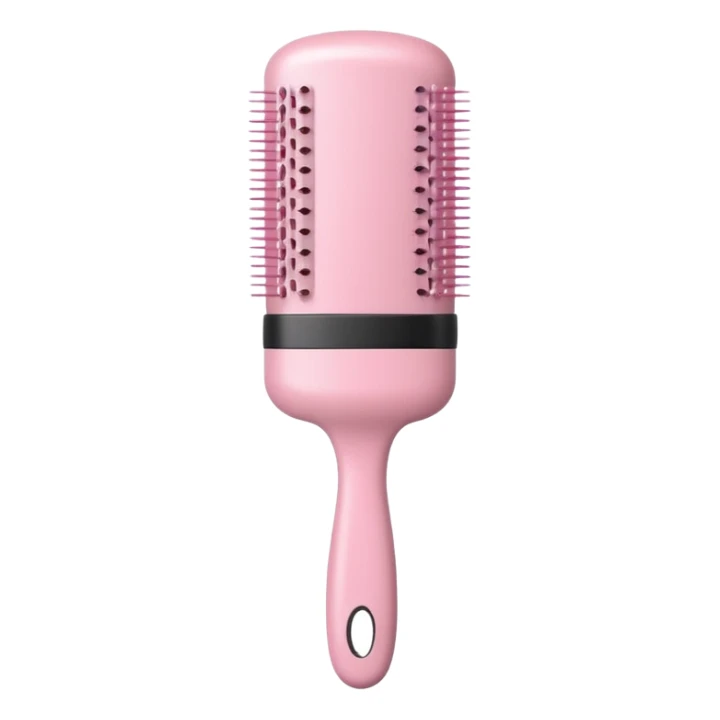 light pink cylindrical hair brush minimal design sticker