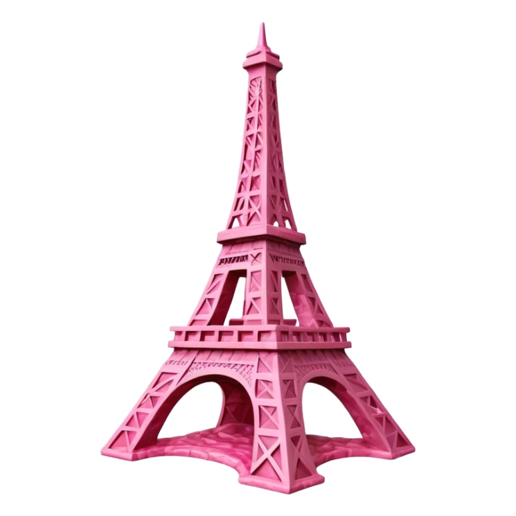 ABSTRACT eiffel tower SCULPTURE made of SPAM MEAT  sticker