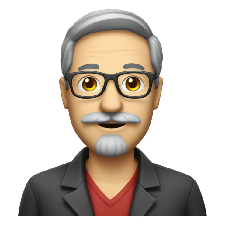 Game Designer Professor with mustache and glasess sticker