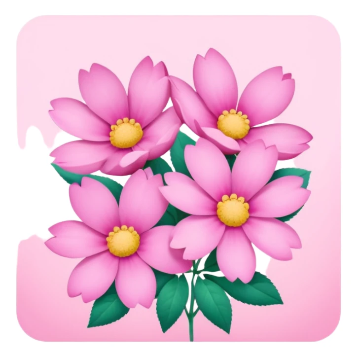 Polaroid photo of pink flowers sticker