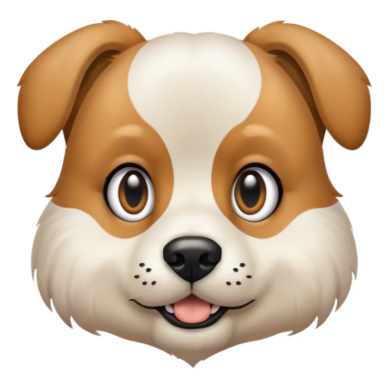 Dog with one black eye and one white eye sticker