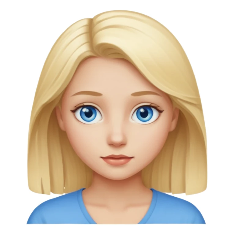 Blonde girl blue eyes sticker