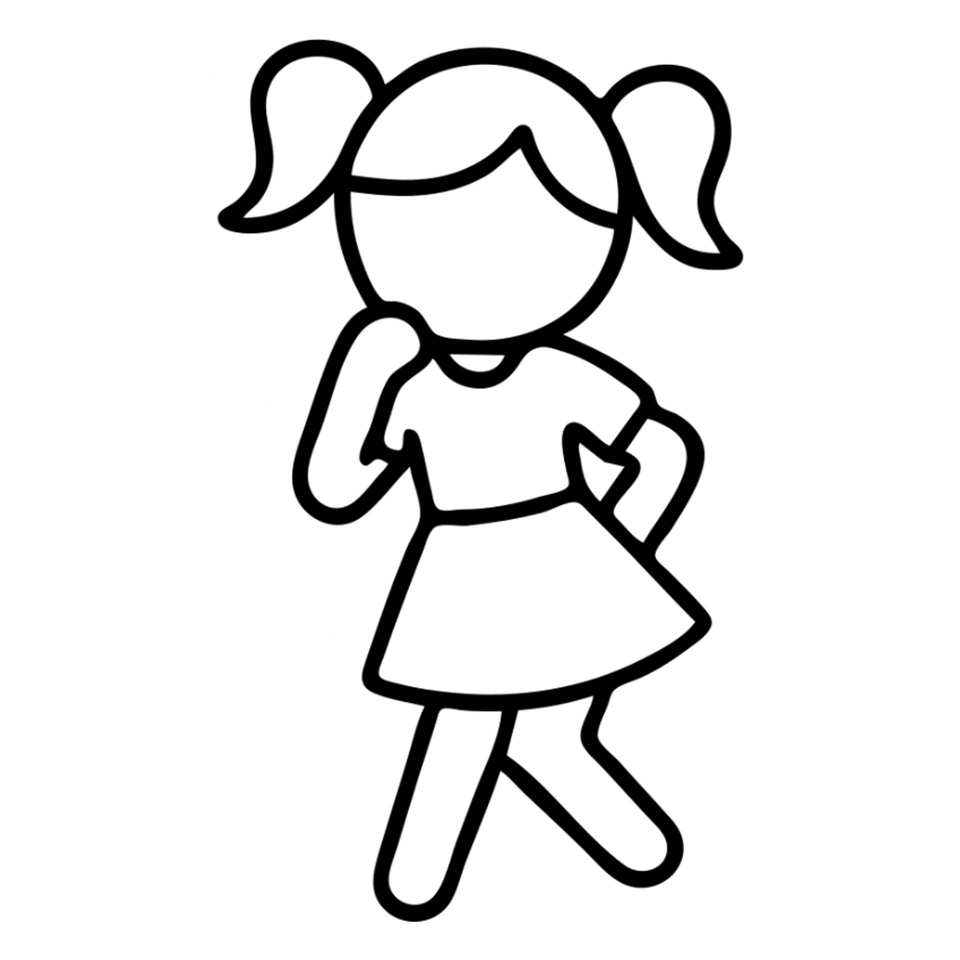 coquette girl, playful pose sticker