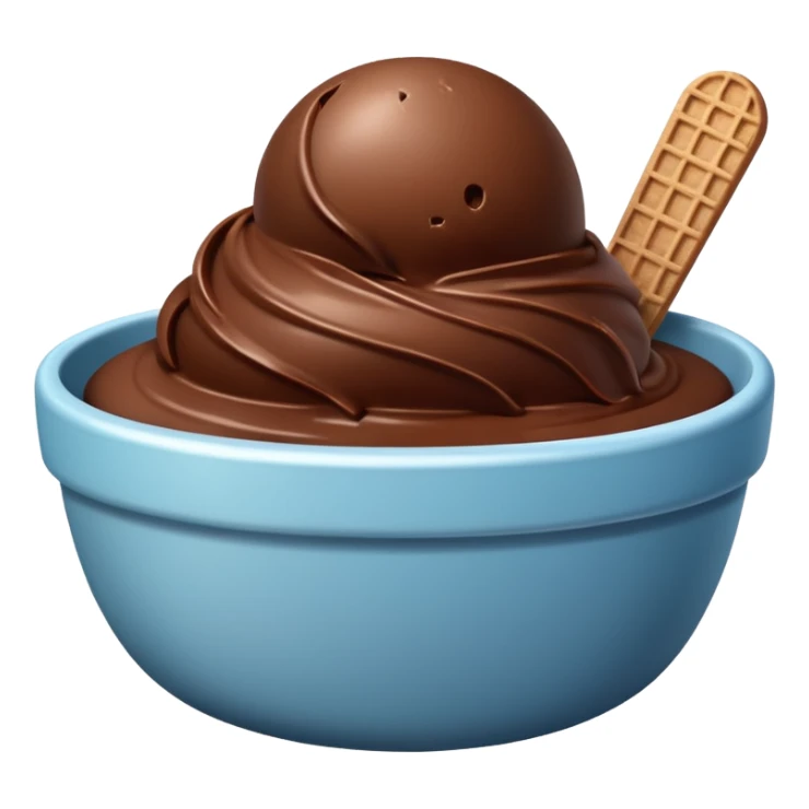 choclate icecream in bowl sticker
