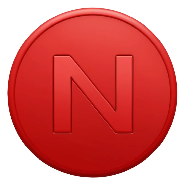 Ⓜ️ exactly like this only letter N but in red circle  sticker