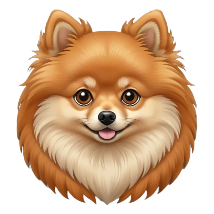 orange brown pomerania shpiz sticker