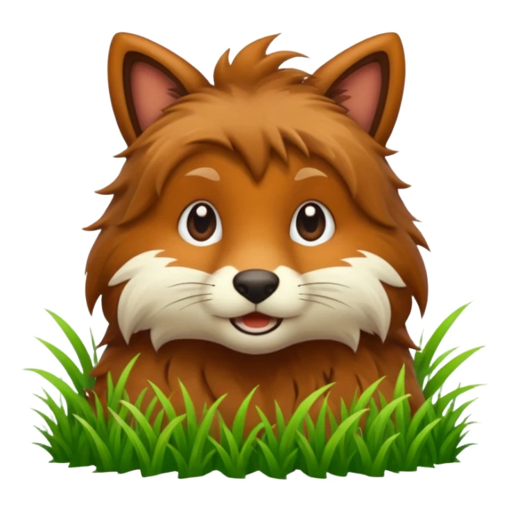 realistic animal in green grass sticker