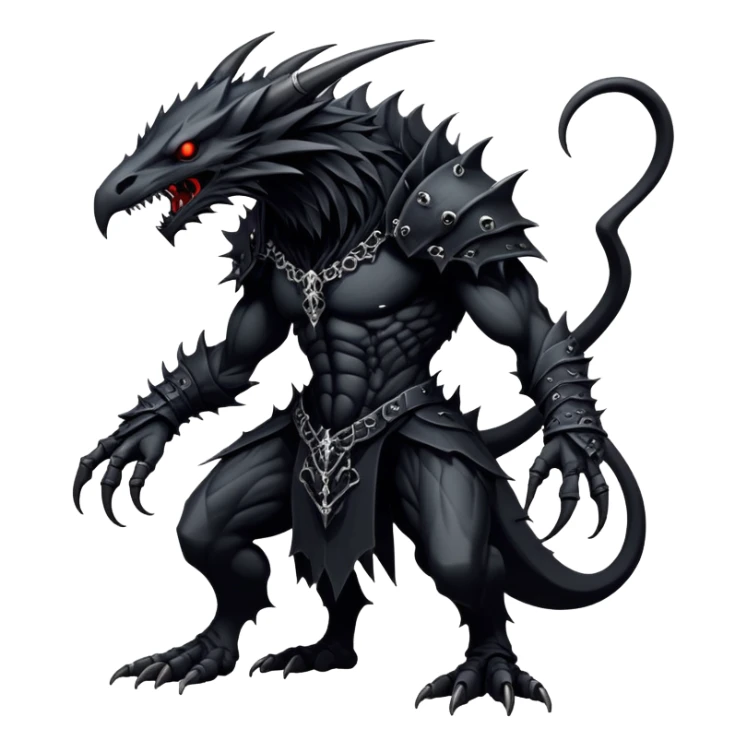 Gothic badass cool complex aesthetic-scenery-Fakémon-creature (full body) sticker