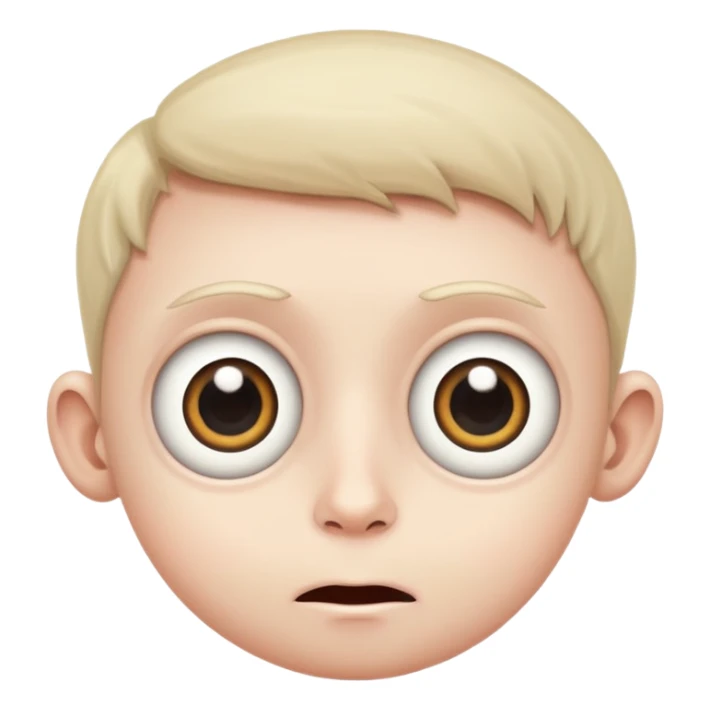 Little man with three big eyes sticker