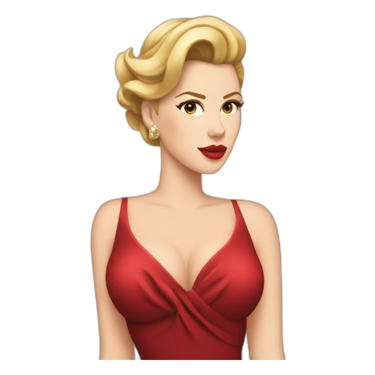 Scarlett Johansson in a cocktail dress sticker