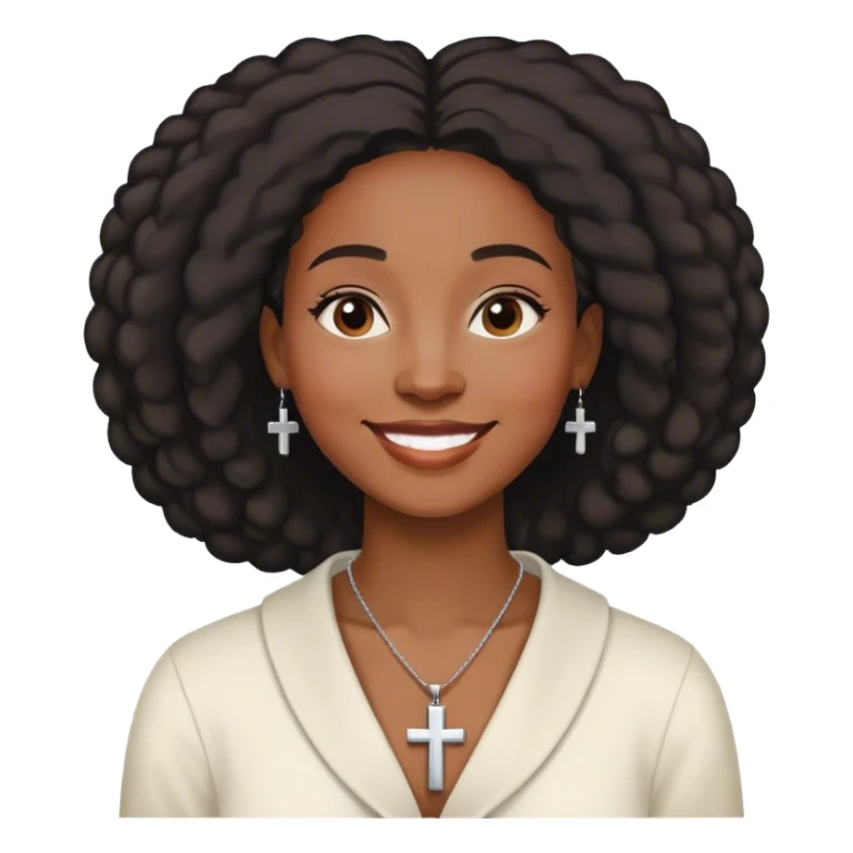 Une femme chrétienne noir  sticker