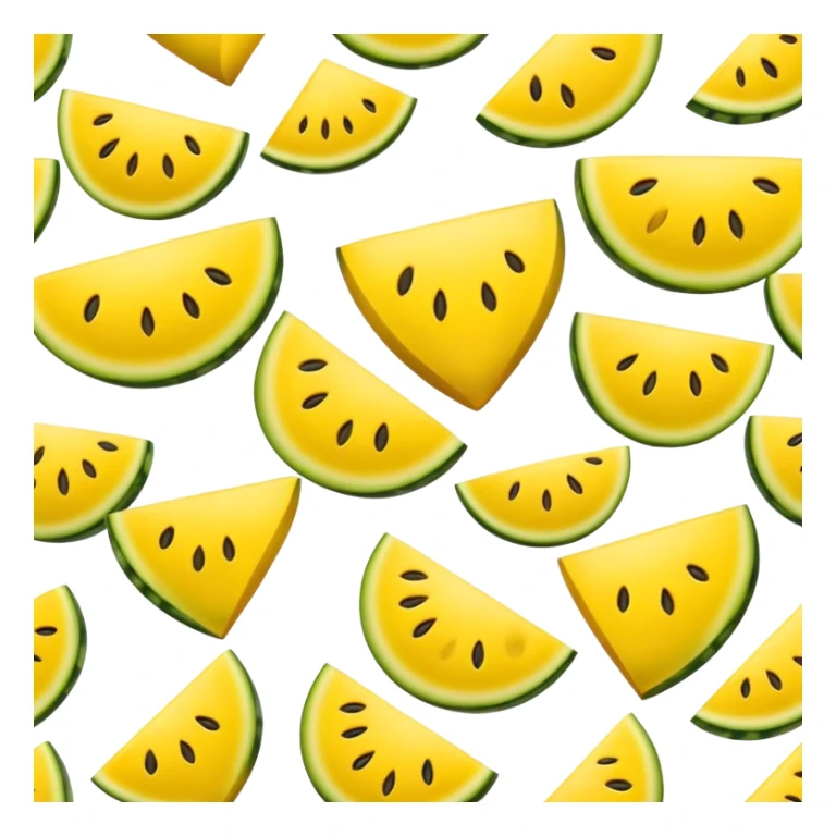 Yellow watermellon heart emojy sticker