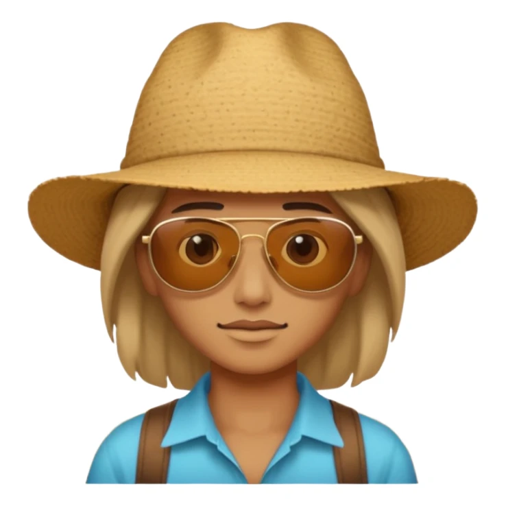 person living in desert just face, hair showing sticker