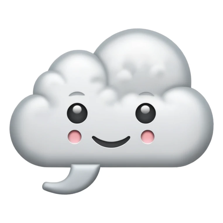 cloud-shaped speech bubble emoji with three dots in the center symbolizing writing, representing a post caption as a comment sticker