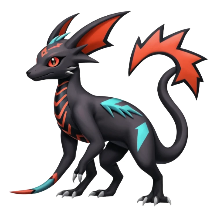 Salandit-Noivern-Umbreon-Silvally-fusion (full body) sticker