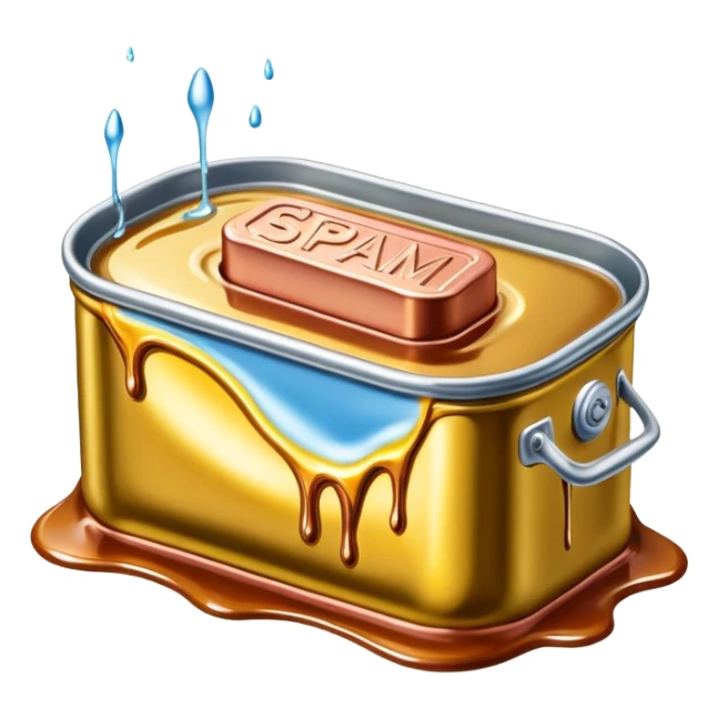 surreal salvadore dali style melting spam can landscape sticker