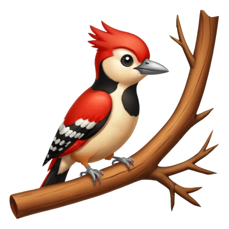 Woodpecker giving a thumbs-up up sticker