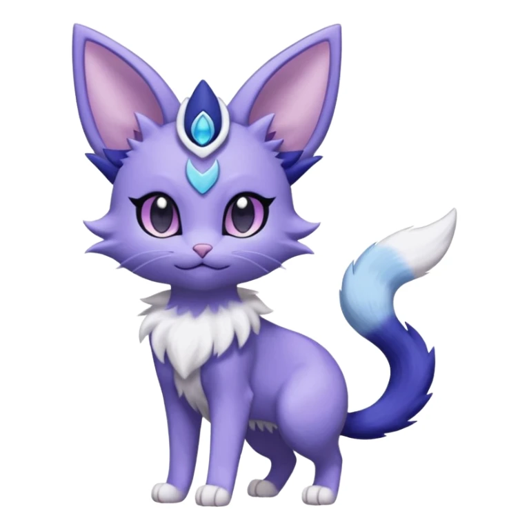 Espeon-Purrloin-Meowstic-Fakémon-hybrid-creature (full body)  sticker
