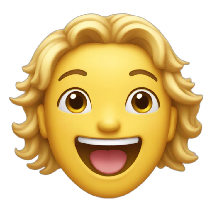happy emoji expressing joy and excitement sticker