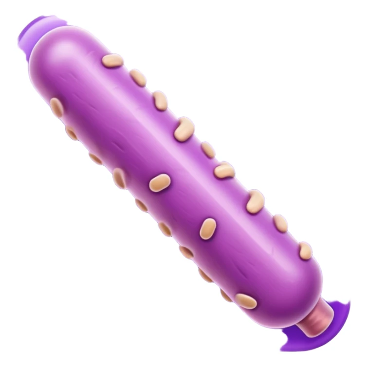 Multiple Lactobacillus bacteria emojis, thick rod shape, purple, soft fibrous texture, clean ingredient icon style
 sticker
