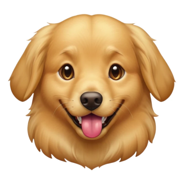 Golden retriever with his tongue out,eyes shining sticker