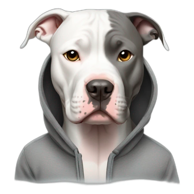 Pitbull wearing a hoodie  sticker