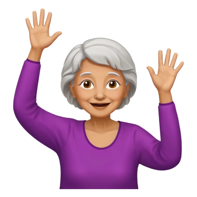 Old lady hands up raise the roof dancing  like she doesn’t care  sticker