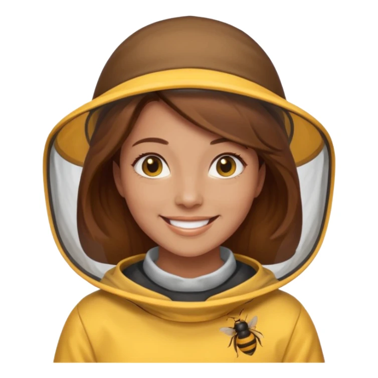 female bee keepers with brown hair sticker
