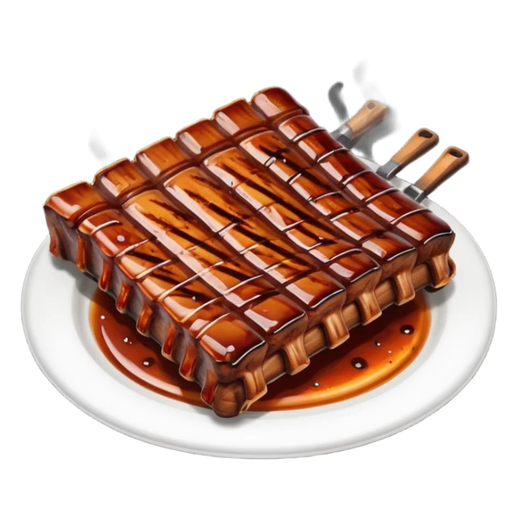 costillas de asado a la parrilla sticker