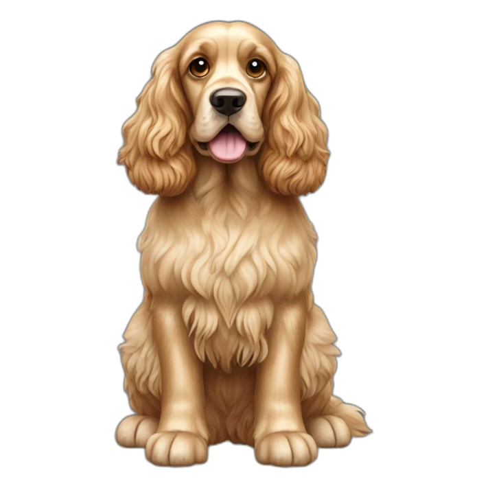 Dog-golden-english-cocker-spaniel-full-body-standing sticker