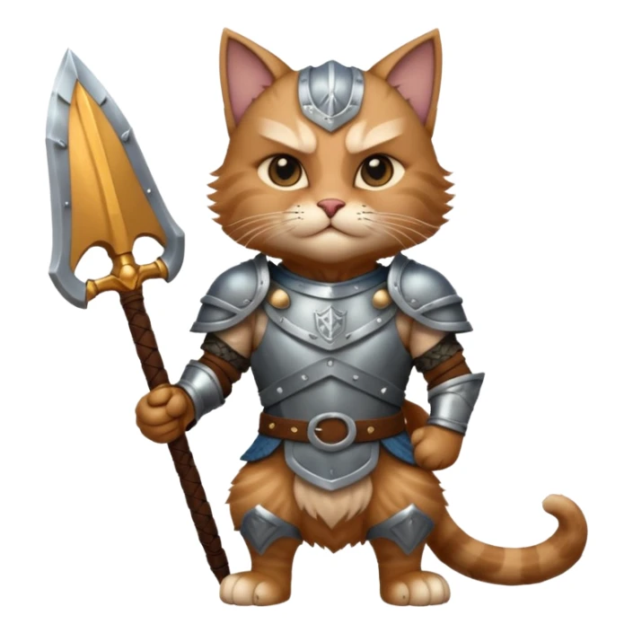 valorous Viking cat in Valhalla, detailed armor, heroic pose, glowing sky sticker