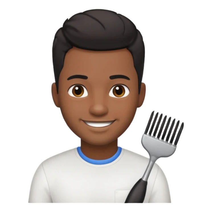 black male hairdresser sticker