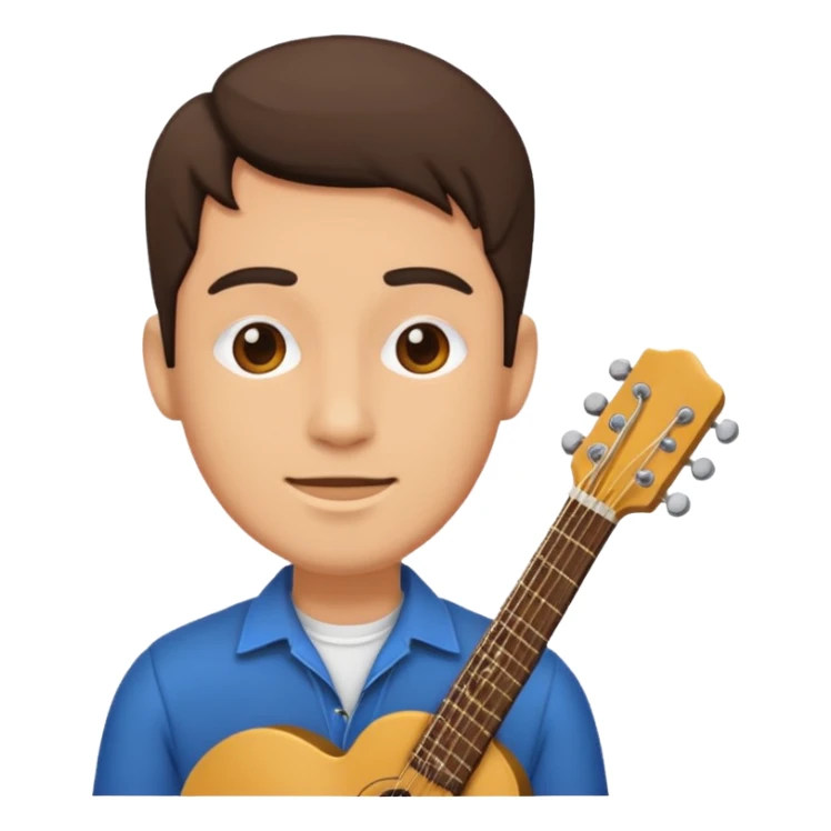 Caz Sanatçısı, flat design emoji, with rich details, no face on objects, white background sticker