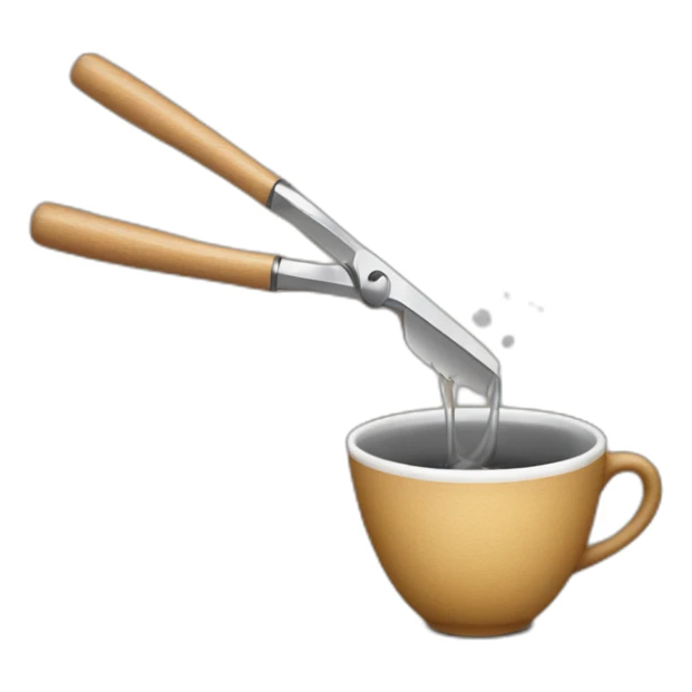 Une sourie avec une scie qui boit un thé sticker