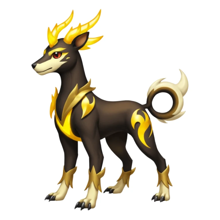 Shiny 4-legged Electrike-Amaura-Houndoom-Manectric-fusion, full body sticker
