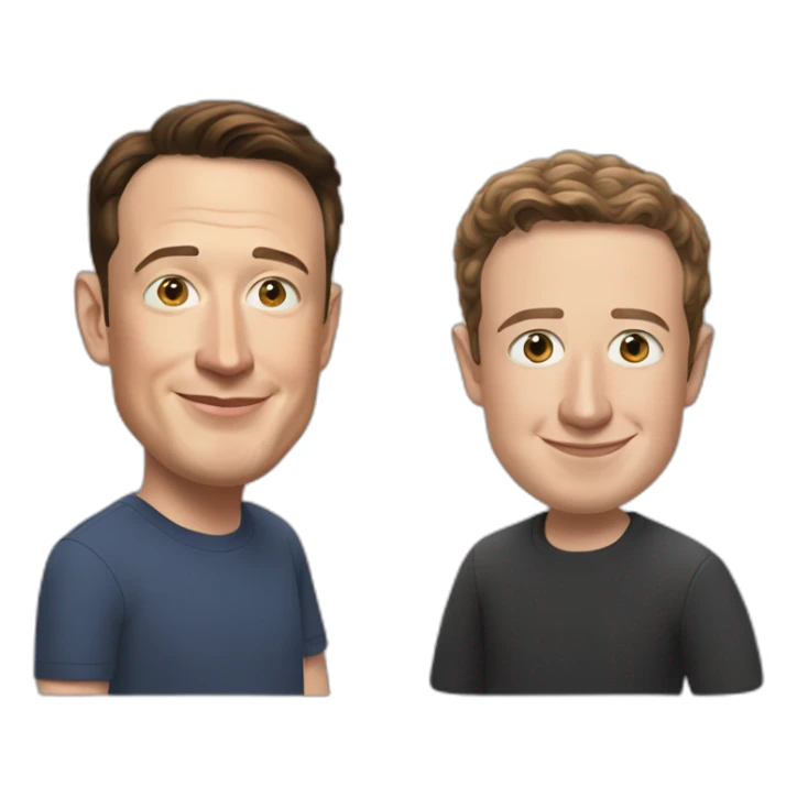 Elon Musk et Mark Zuckerberg sticker
