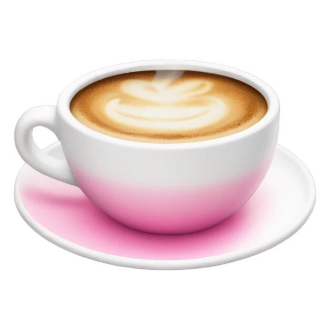 Cup of coffee in colour pink and white  sticker