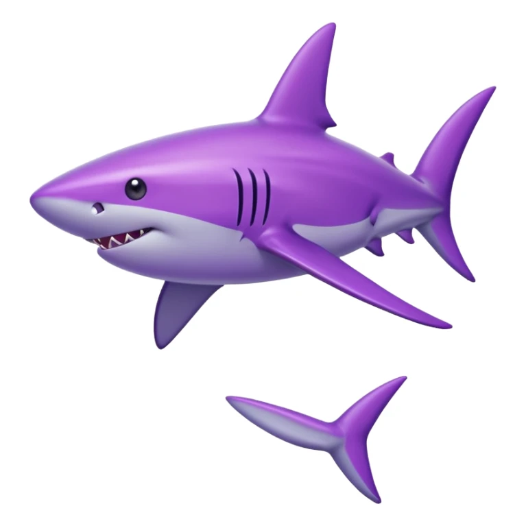 Purple shark iphone emoji sticker