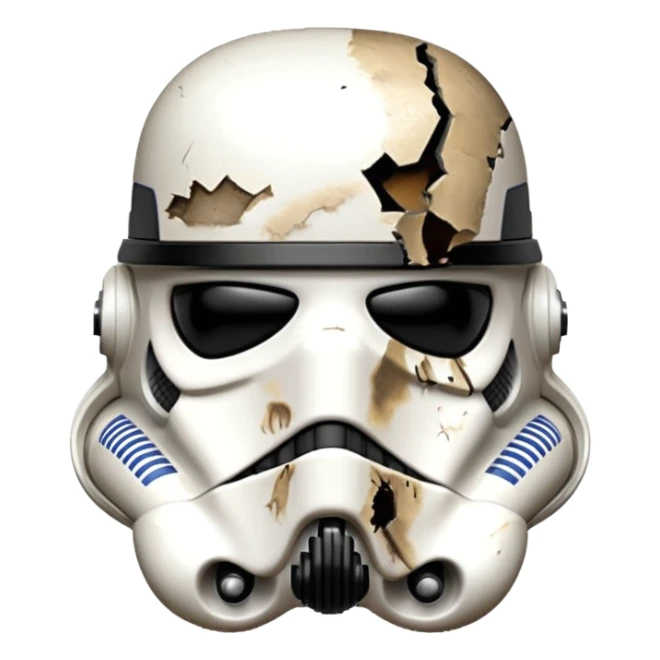 TK421 stormtrooper head view appearing like an opps, or accidental decision was made sticker