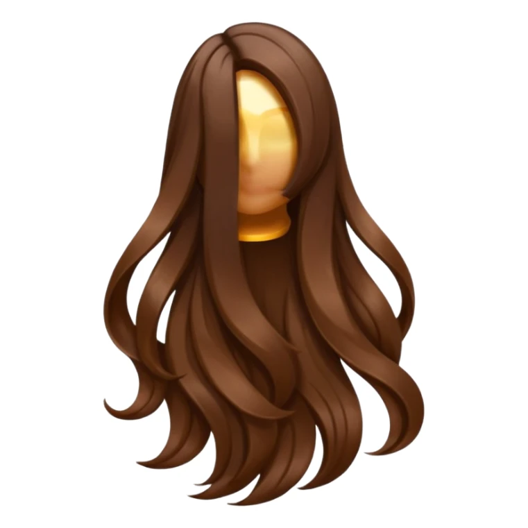 back view of long brown hair sticker