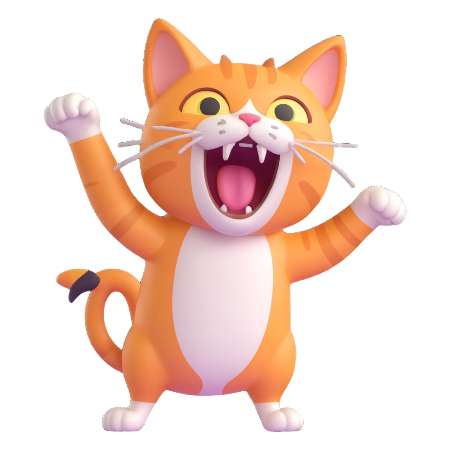 Gato gritando sticker