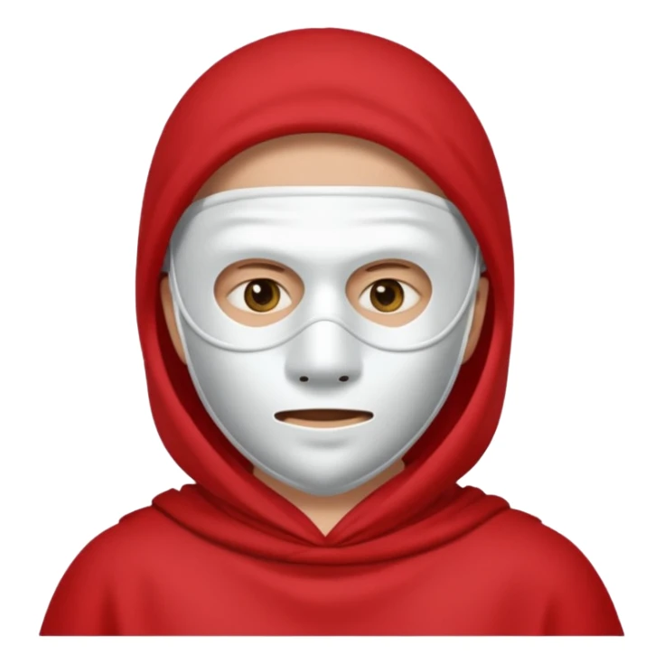 Emoji de la película La casa de papel máscara y la ropa rojo sticker