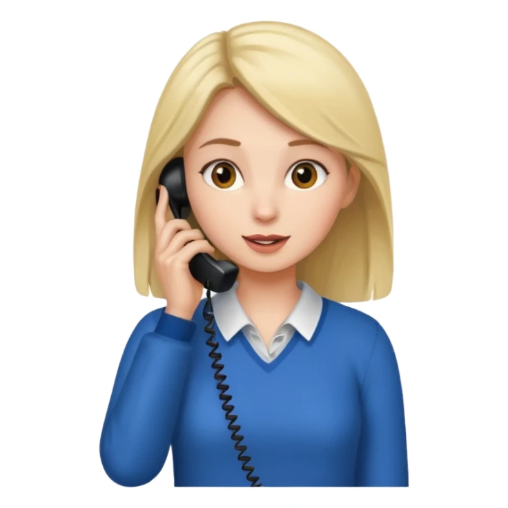 girl talking on phone bedroom background, close up pose sticker